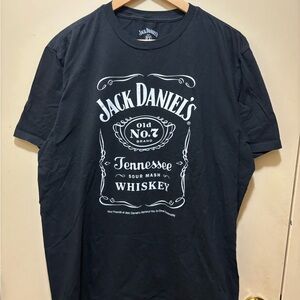 Jack Daniels Black Short Sleeve Tee with White Logo